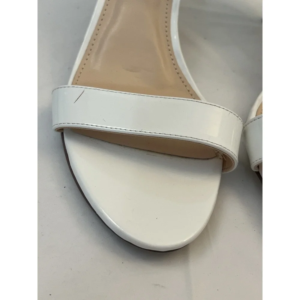 Lauren‎ Blackwell Wedding Formal 10M Open Toe Patricia 2.75 Kitten Heel White